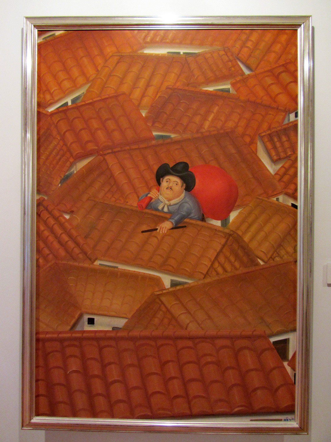 The thief - painted by Fernando Botero and showed in his museum Museo Botero